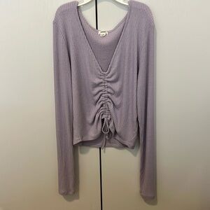 Long sleeve front tie shirt